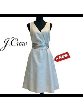 𝅺j. Crew special occasion and parties dress light beige/gray Sz8 NWT